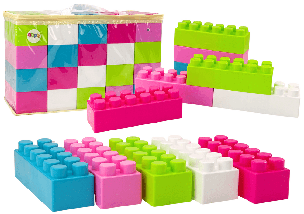 Veliki gradbeni bloki LEAN TOYS - podolgovati, 20 kosov, torba
