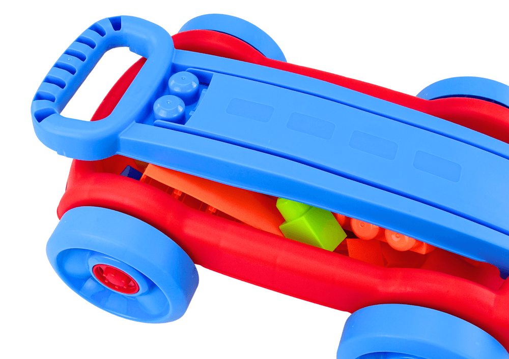 Set kock v vozičku LEAN TOYS - modro-rdeč 3