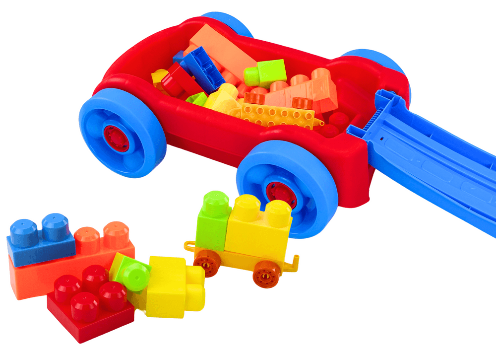 Set kock v vozičku LEAN TOYS - modro-rdeč 2