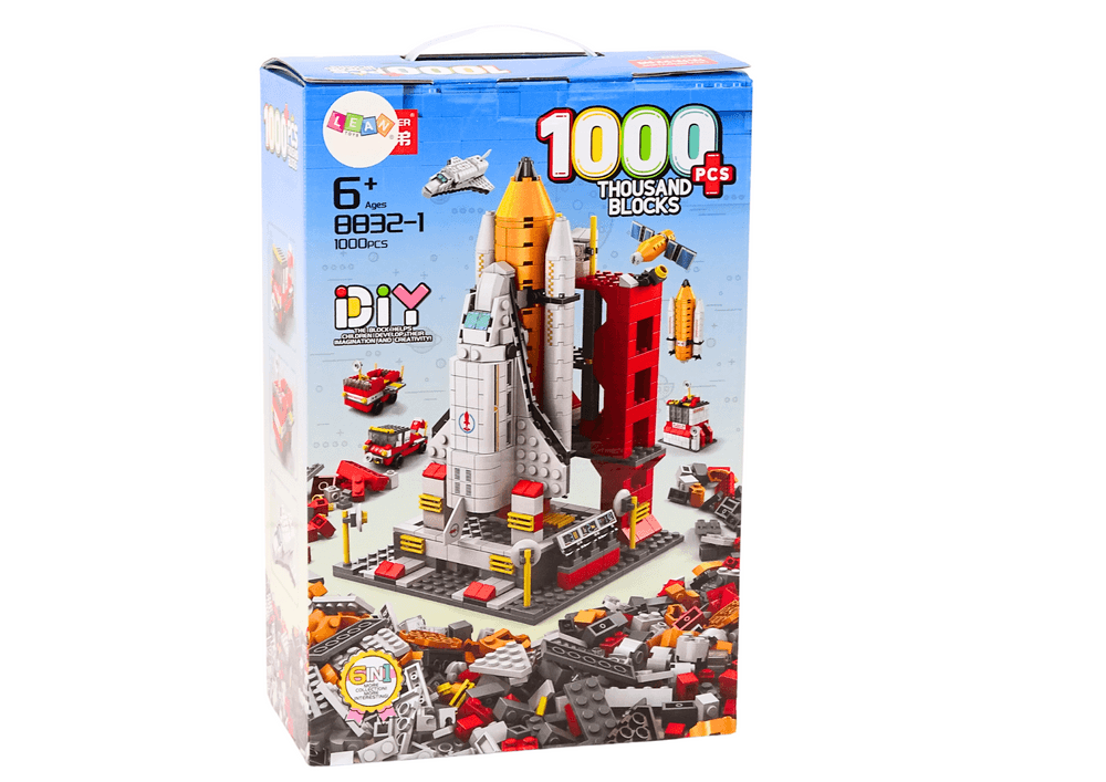 LEAN TOYS Gradbene kocke Raketa 6v1, 1000 kosov 3