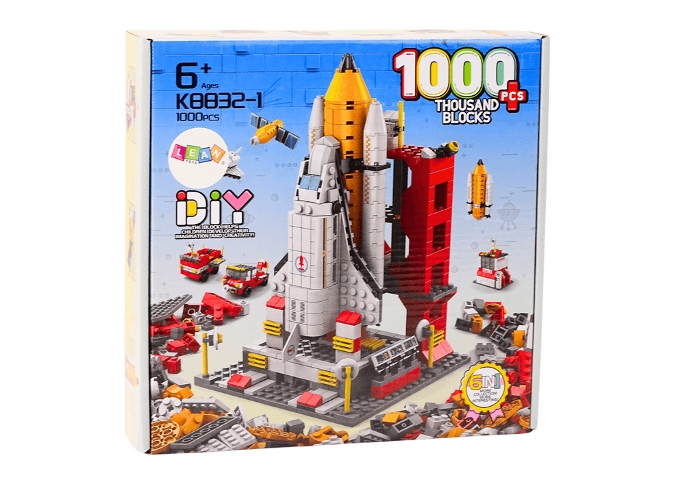 LEAN TOYS Gradbene kocke Raketa 6v1, 1000 kosov 3
