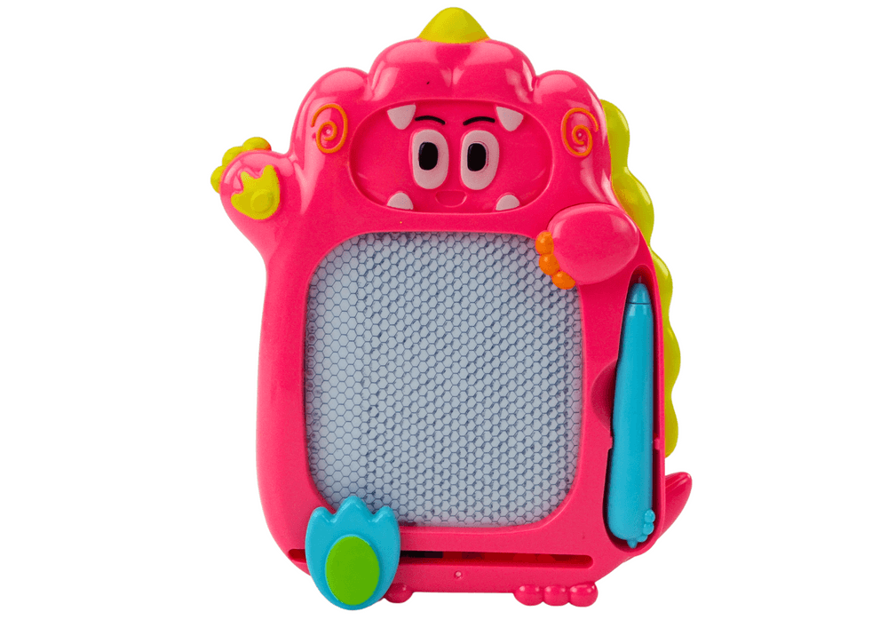 LEAN TOYS Riši in igraj se s dinozavrom 2v1, roza 3