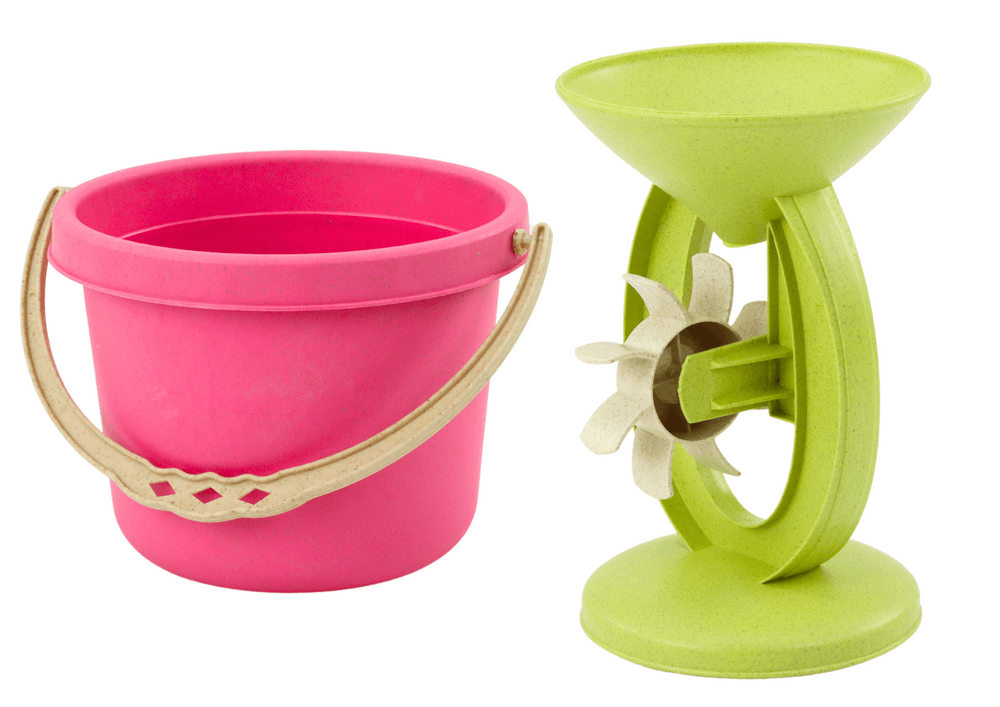 LEAN TOYS komplet igrač za pesek, pastelni (vedro, mlinček, grablje, modelčki) 2