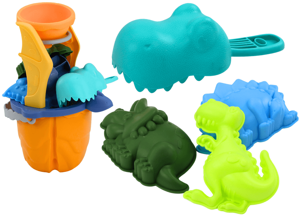 LEAN TOYS Set za pesek Dinozavri, 7 kosov