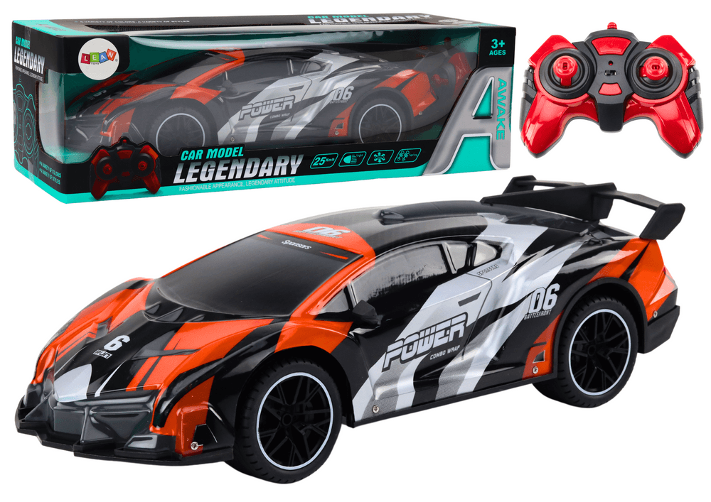 LEAN TOYS RC Avto Sport 1:10, do 25 km/h, sivo-oranžen