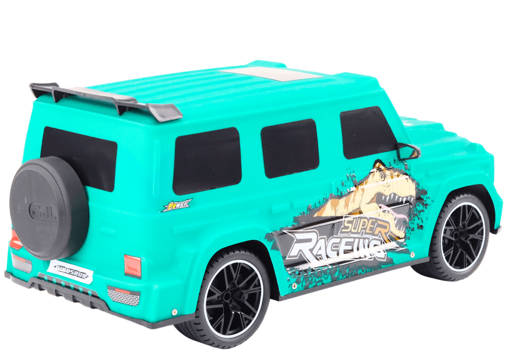 LEAN TOYS RC Avto z dinozavrom 1:10, zeleni 3