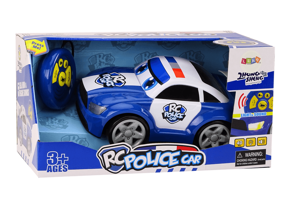 LEAN TOYS Policijsko avto Risanka RC s lučmi in zvoki 4