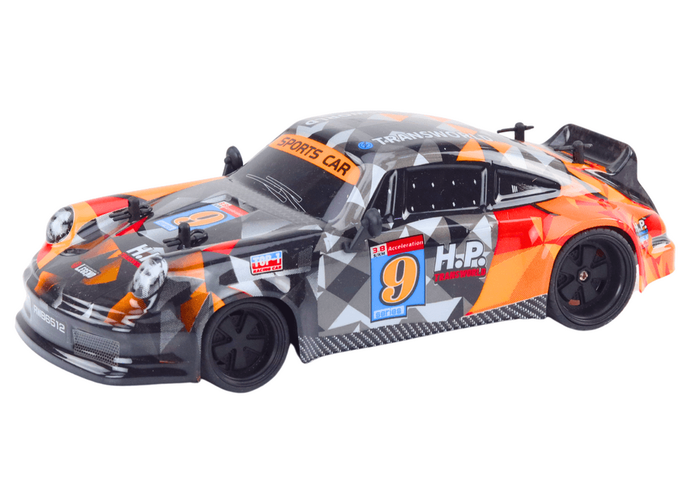 LEAN TOYS RC Drift Avto 1:18 z gumijastimi kolesi, oranžen