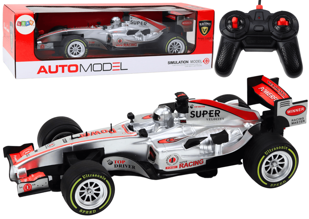 RC dirkalnik LEAN TOYS 1:12, srebrn, luči, zvoki