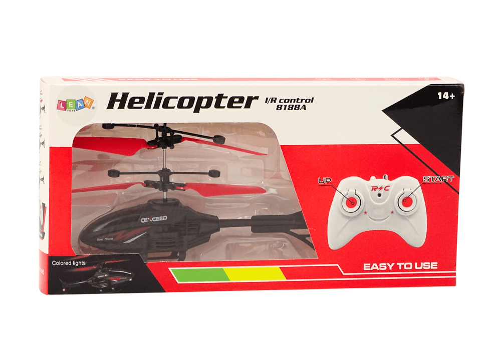 RC helikopter LEAN TOYS, žiroskop, rdeč 4
