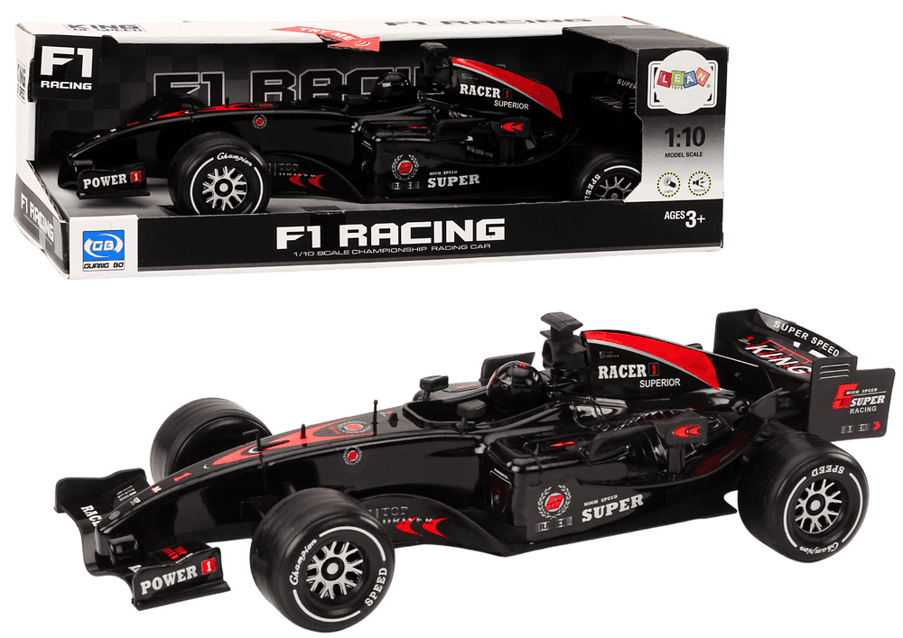 RC F1 športni avto LEAN TOYS 1:10, črn, z napajanjem, zvoki
