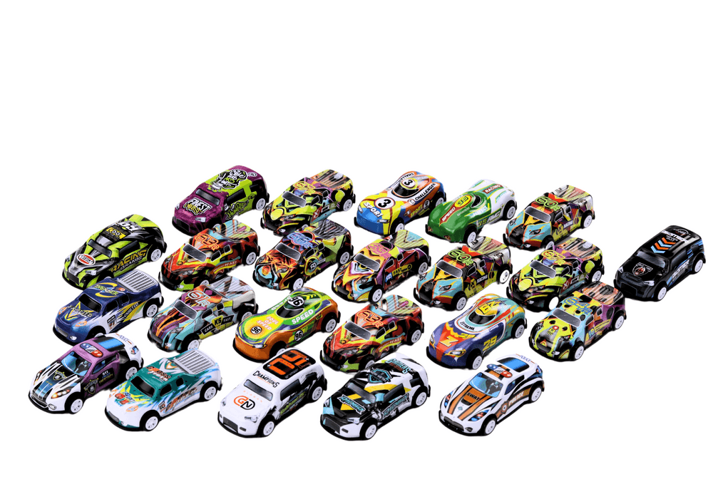 Set 50 avtomobilčkov z gibljivim pogonom, pisani 2
