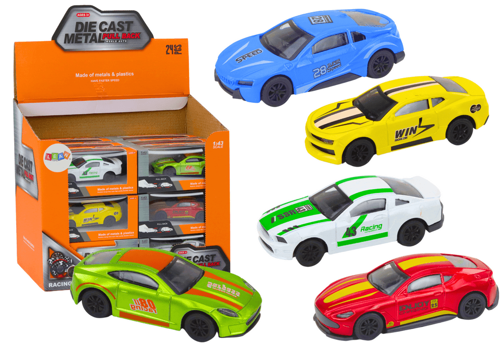 Kovinski avtomobilček 1:43, s pogonom in gumijastimi kolesi