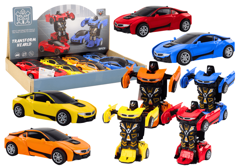 LEAN TOYS Robotni avto 2v1 11cm, na voljo v 4 barvah