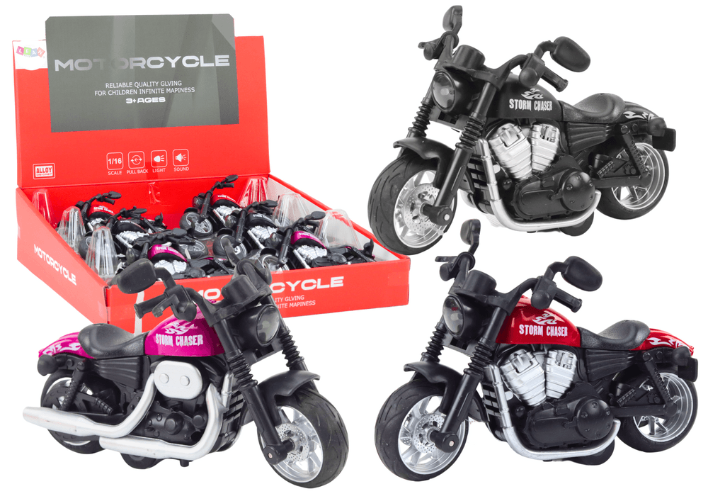 LEAN TOYS Motocikel Harley s frikcijskim pogonom, 3 barve