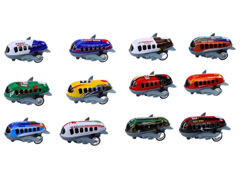LEAN TOYS Set 12 letal z napajanjem 5 cm + znaki 2