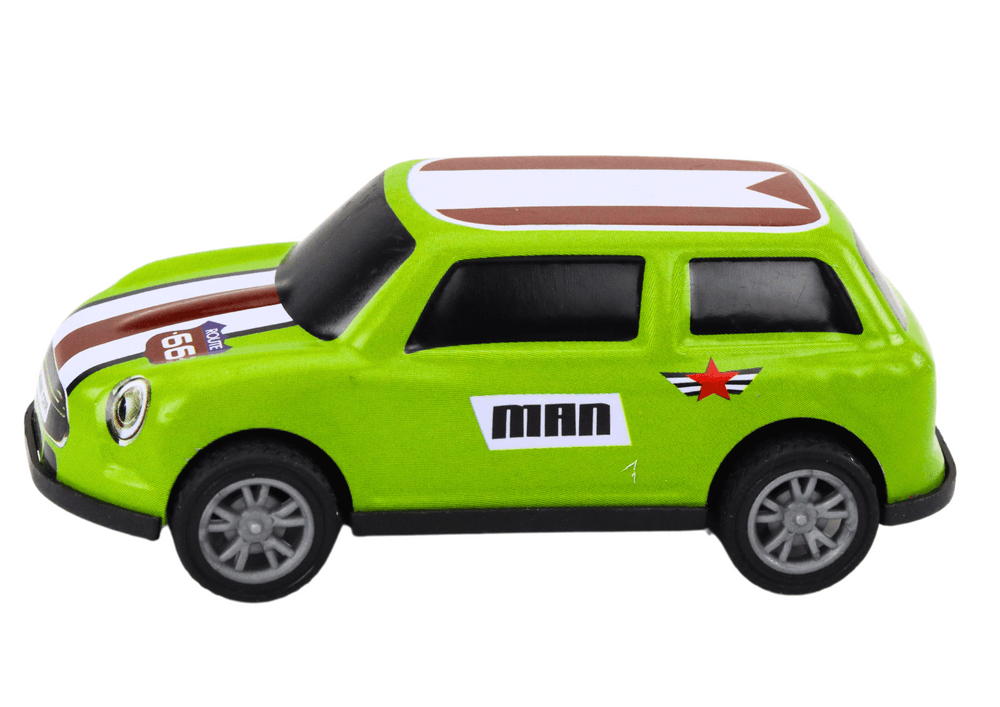 LEAN TOYS Set 12 pisanih kovinskih avtomobilčkov s pogonom 3