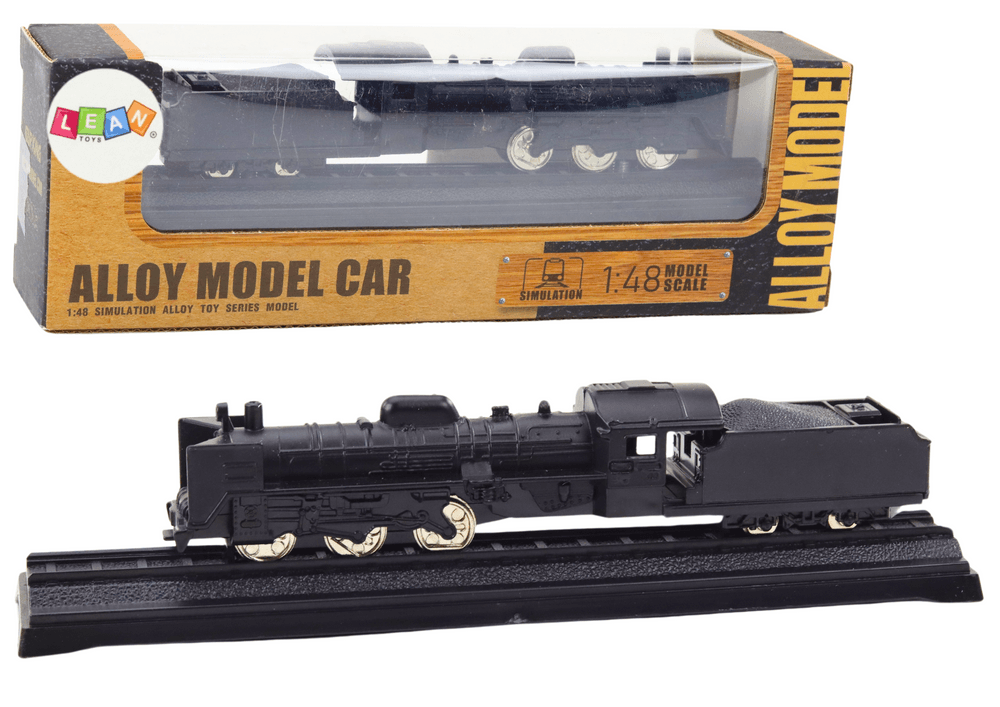 LEAN TOYS Kolekcionarski model lokomotive vlaka 1:48 (črna)