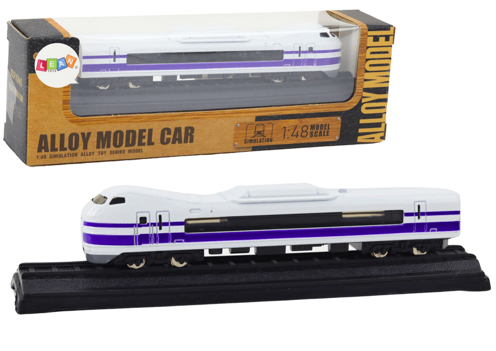 LEAN TOYS Kolekcionarski model vlaka, 1:48, kovinski, belo-vijoličen