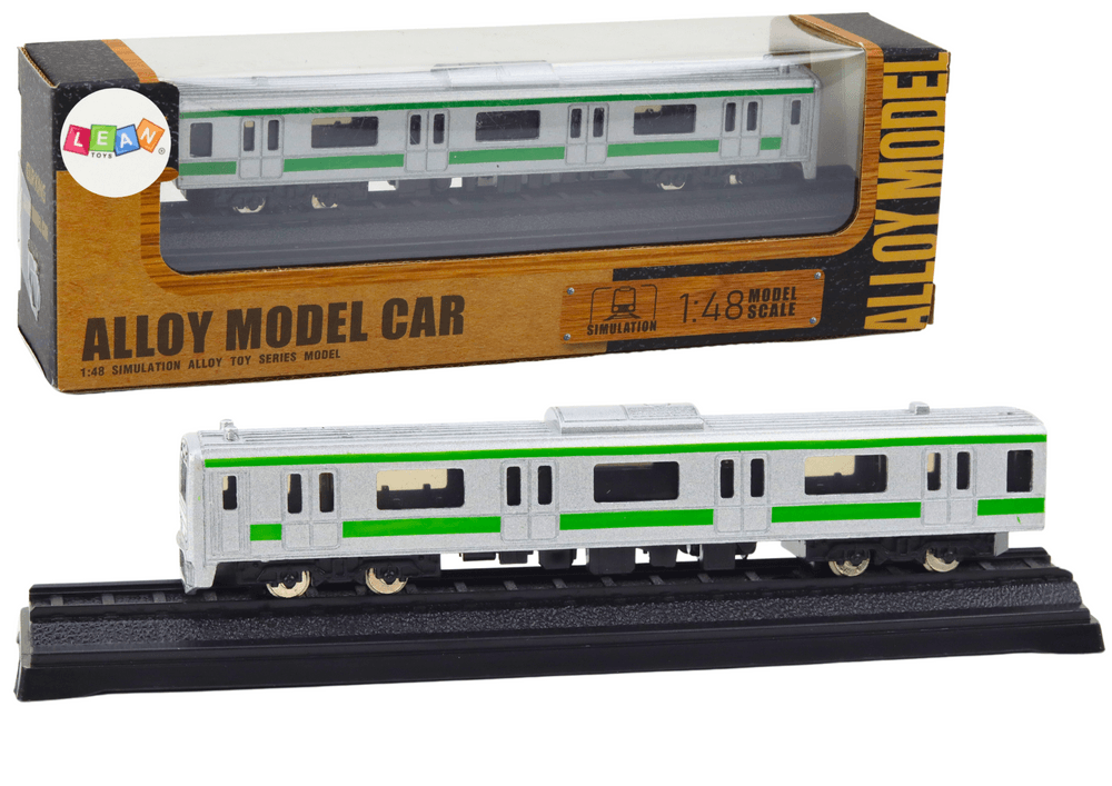 LEAN TOYS Kolekcionarski model vlaka, 1:48, kovinski, srebrn