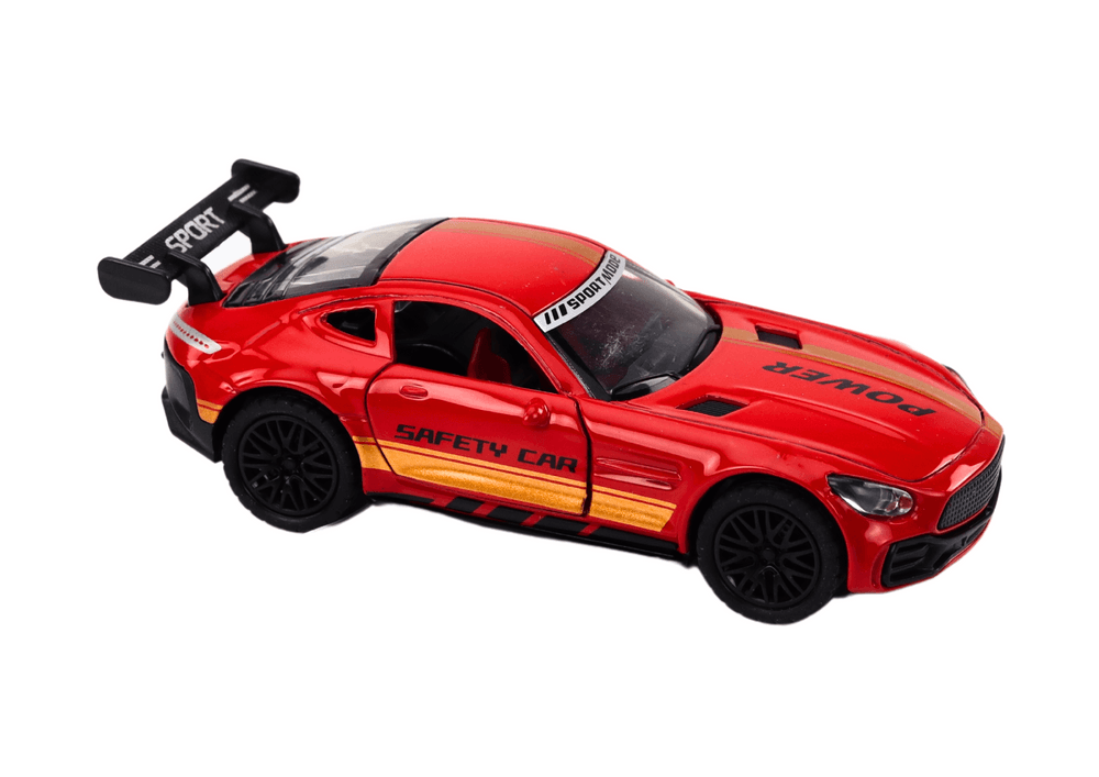 LEAN TOYS Športni avtomobil, 1:32, rdeč, kovinski, s spojlerjem 2