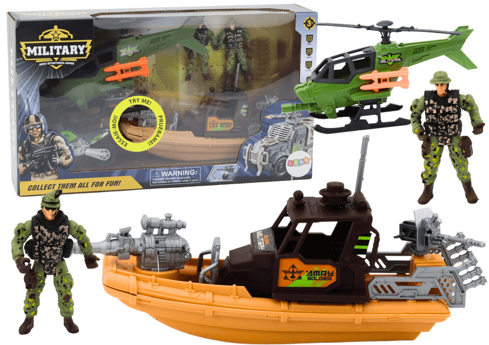 Vojaški komplet LEAN TOYS: Bojna ladja, žold.