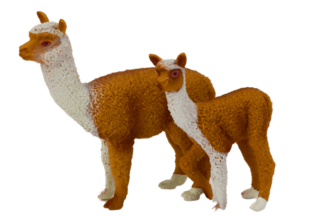 Figurica odrasle lame LEAN TOYS (8 cm) z mladičem (6 cm) 2