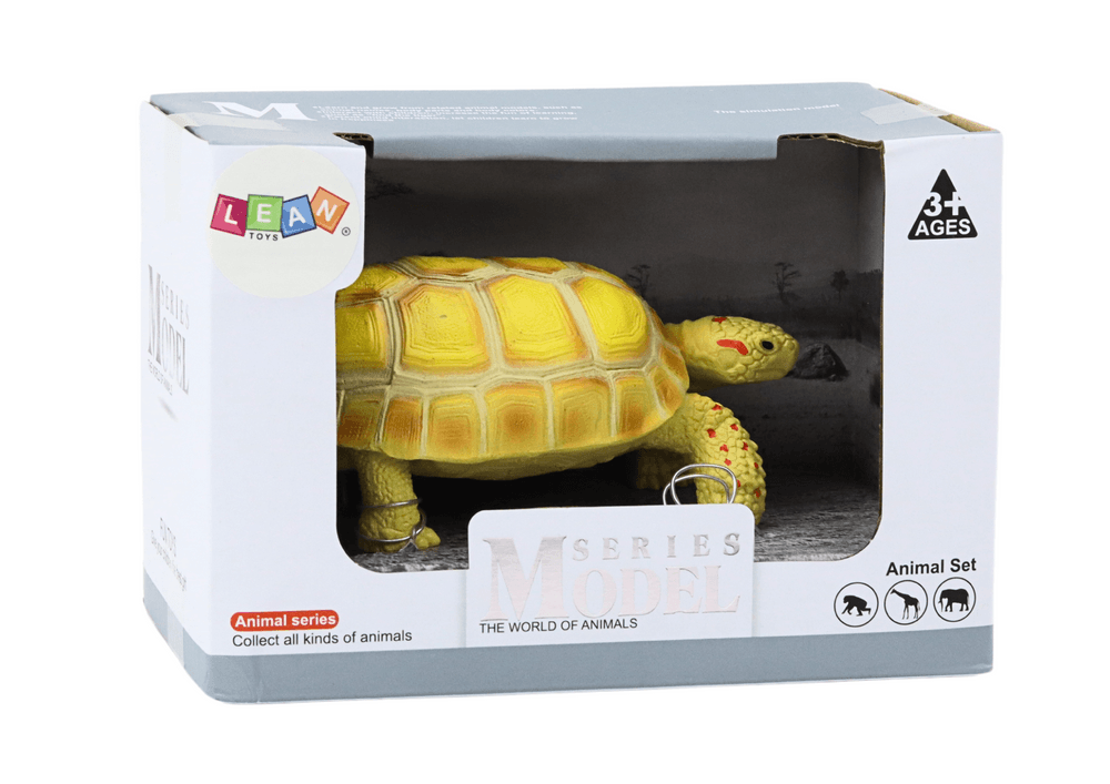 Figurica želva LEAN TOYS, puščavska, rumena 3
