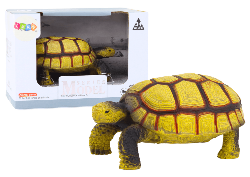 Figurica želva LEAN TOYS, bež-rjava