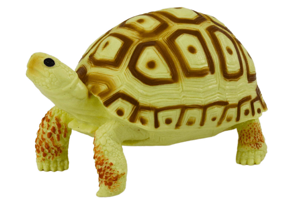 Figurica želva LEAN TOYS, svetlo rumena-rjawa 2