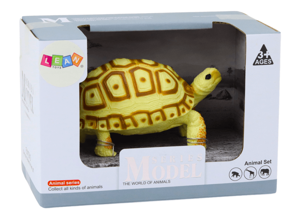 Figurica želva LEAN TOYS, svetlo rumena-rjawa 3