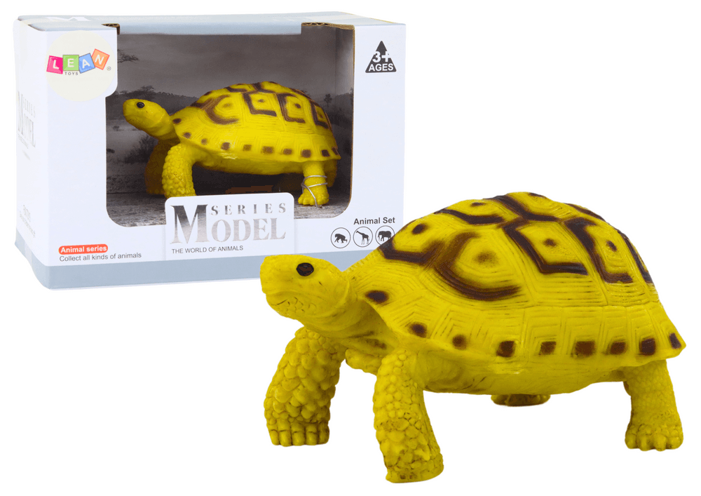 Figurica želva LEAN TOYS, rumena-rjawa