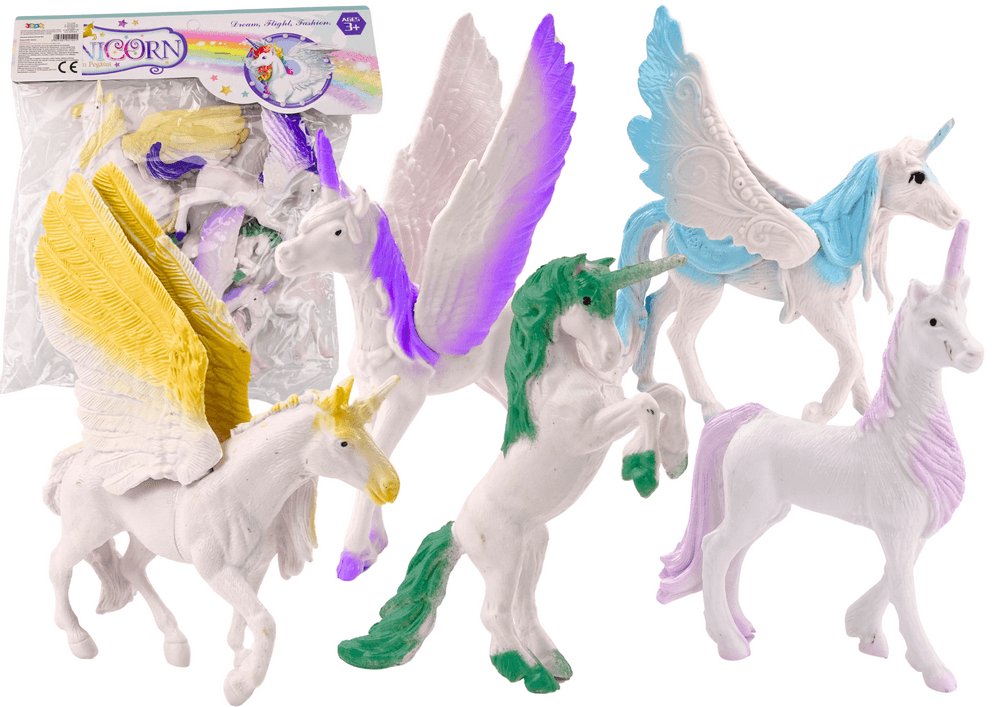 Set 6 figuric Pegazov z belimi krili