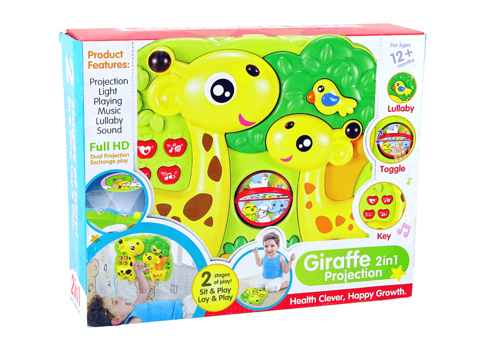 LEAN TOYS Projektor mobitel za posteljico - Žirafa 4