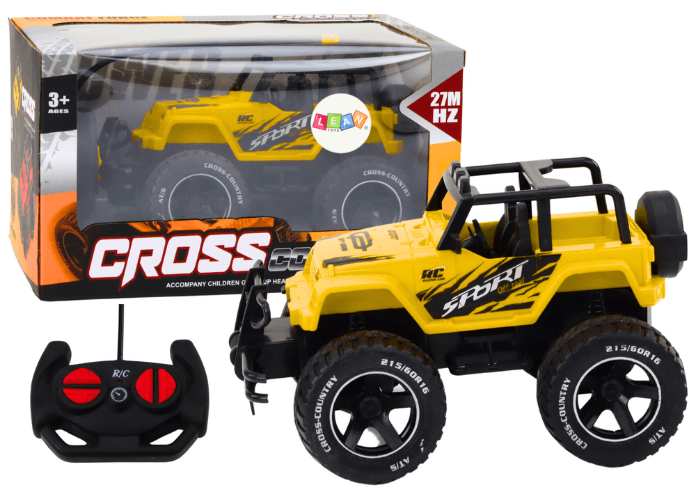 Terenski avtomobil LEAN TOYS na daljinsko vodenje RC 1:18, rumen
