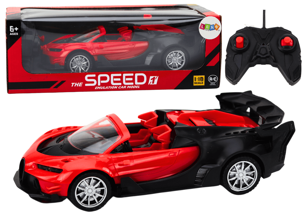 Športni avtomobil LEAN TOYS na daljinsko vodenje RC 1:18, rdeč