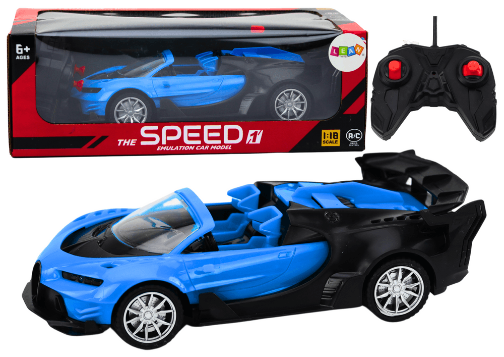 Športni avtomobil LEAN TOYS na daljinsko vodenje RC 1:18, moder