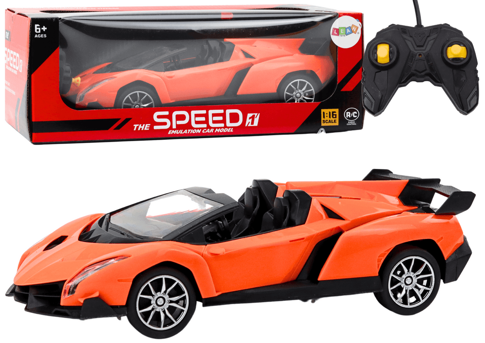 Športni avtomobil LEAN TOYS na daljinsko vodenje RC 1:16, oranžen