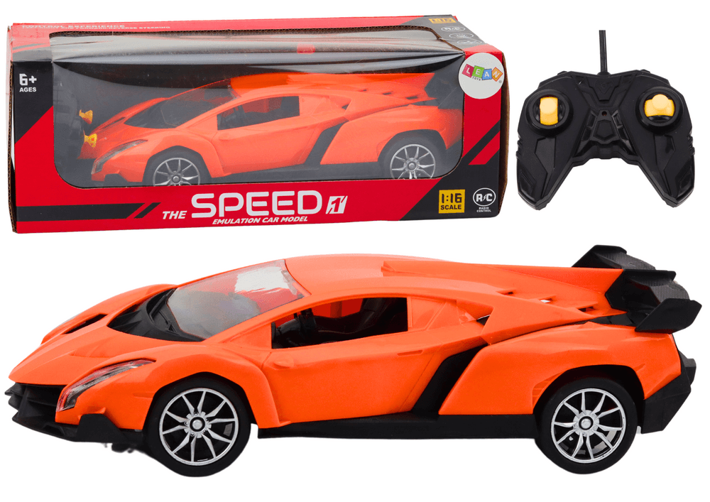 Športni avtomobil LEAN TOYS na daljinsko vodenje RC 1:16, oranžen