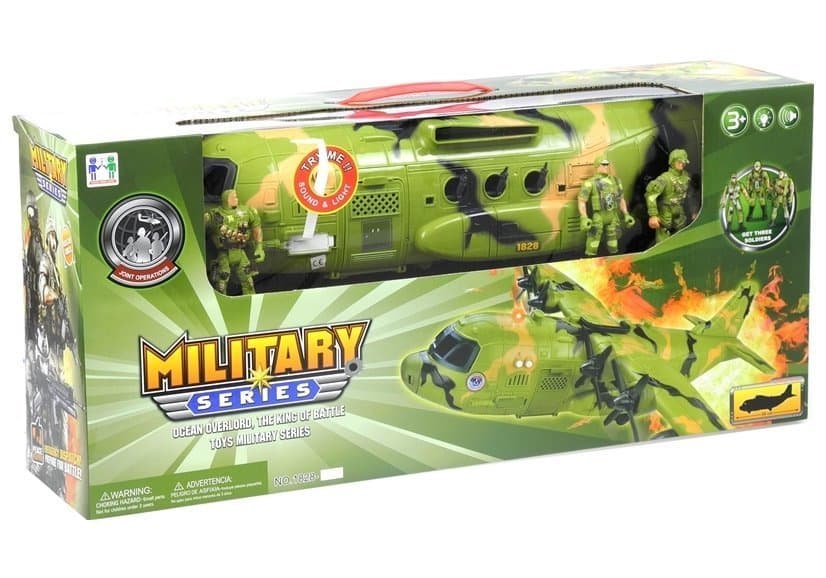 LEAN TOYS Ogromen vojaški letalo 64 cm 8