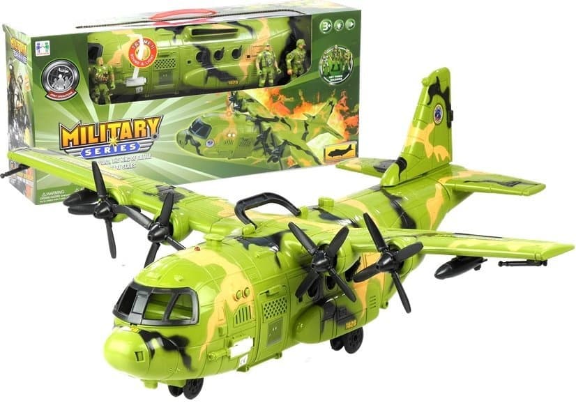 LEAN TOYS Ogromen vojaški letalo 64 cm