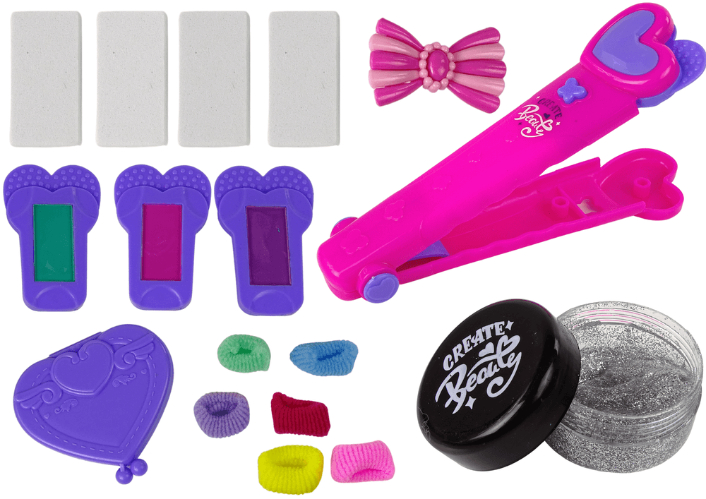 Kreda za lase LEAN TOYS, komplet za barvanje, s peglalcem 2