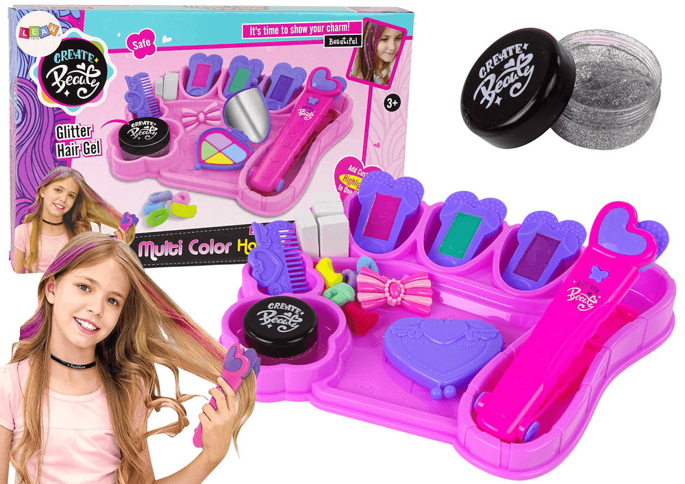 Kreda za lase LEAN TOYS, komplet za barvanje, s peglalcem