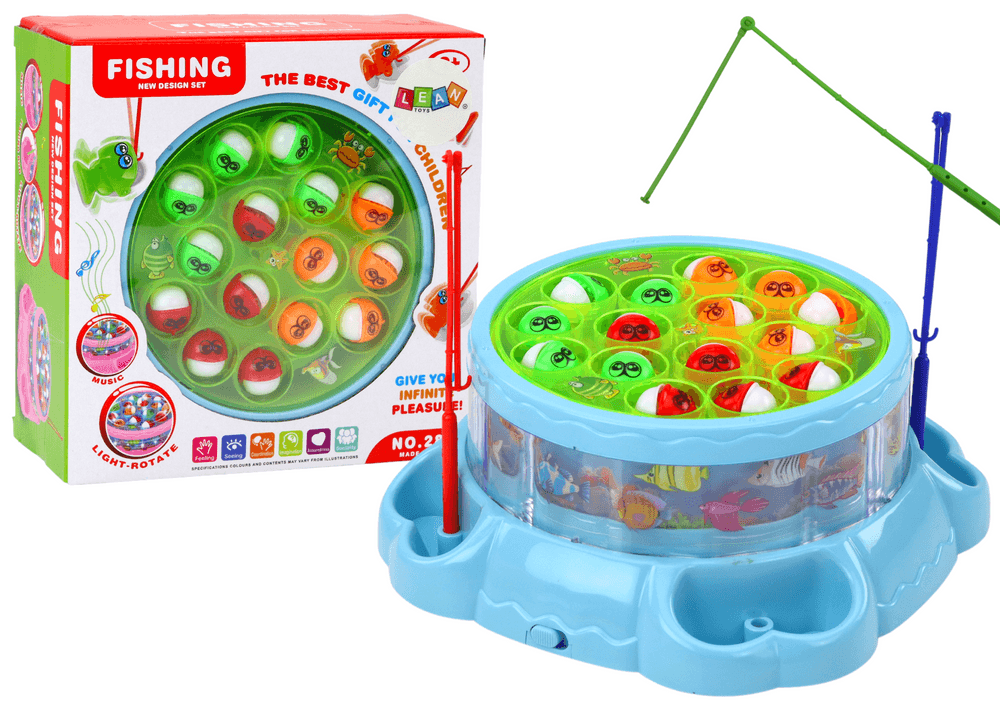 Igra lovljenje ribic LEAN TOYS, modra, s svetlobo in zvoki