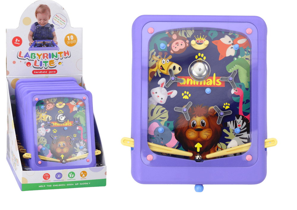 Zrčnostna igra LEAN TOYS Flipper Zwierzątka, vijolična