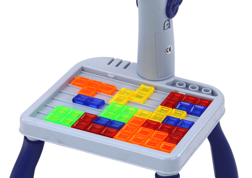 Mini projektor in mizica Tetris 2v1 LEAN TOYS, enorožec, modra 3