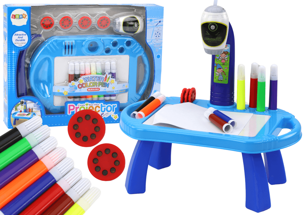 Projektor za risanje LEAN TOYS s stojalom, modri