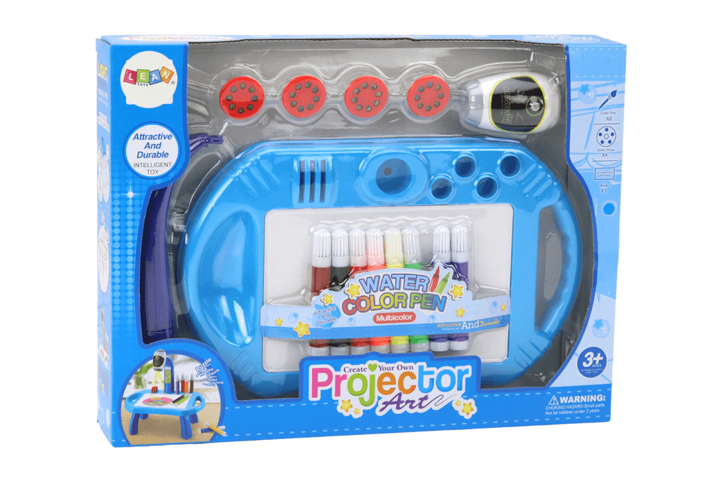 Projektor za risanje LEAN TOYS s stojalom, modri 4