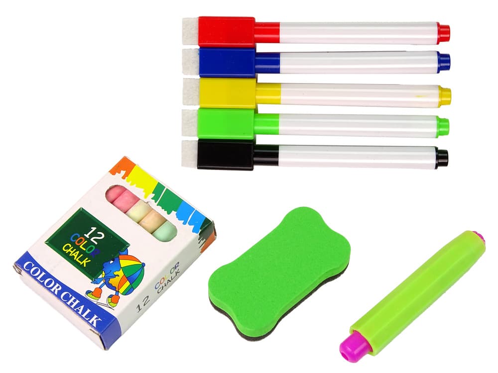 Večnamenska tablica 3v1 LEAN TOYS, dvostranska, roza 4