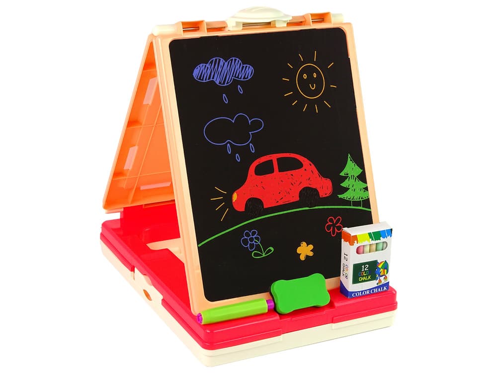 Večnamenska tablica 3v1 LEAN TOYS, dvostranska, roza 6